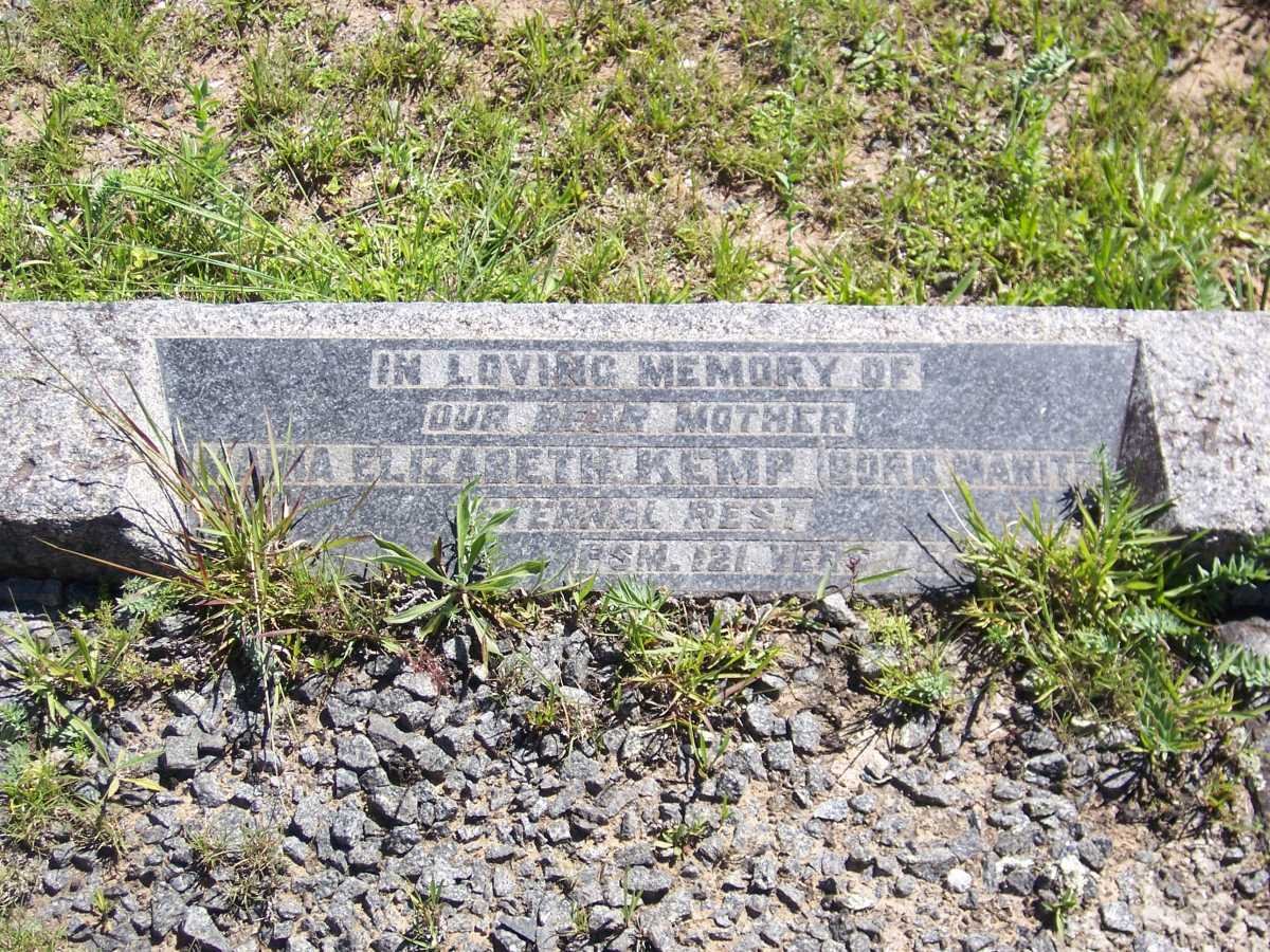KEMP Maria Elizabeth nee MARITZ