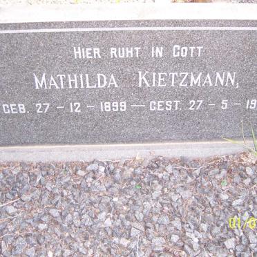KIETZMANN Mathilda 1899-1974