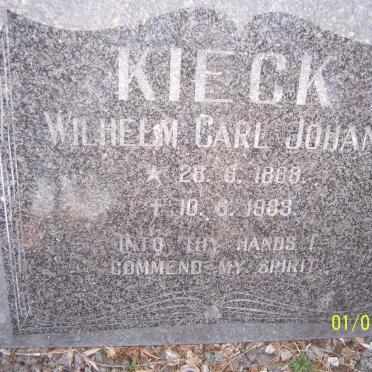 KIECK Wilhelm Carl Johann 1888-1983