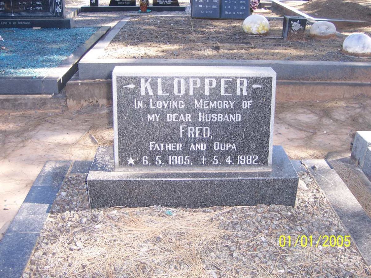 KLOPPER Fred 1905-1982