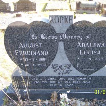 KOPKE August Ferdinand 1918-1996 &amp; Adalena Louisa 1928-