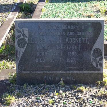 KOCKOTT Luise A.H. BREETZKE 1898-1967