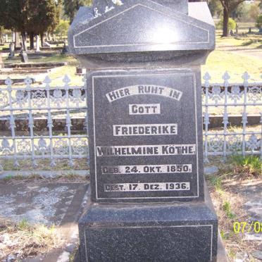 KOTHE Friederike Wilhelmine 1850-1936