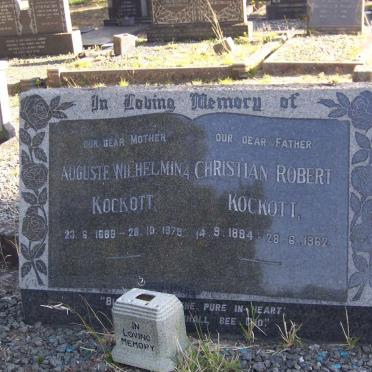 KOCKOTT Christian Robert 1884-1962 &amp; Auguste Wilhelmina 1888-1975