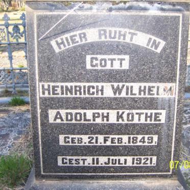 KOTHE Heinrich Wilhelm Adolph 1849-1921