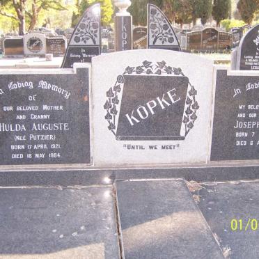 KOPKE Joseph Erich 1923-1977 &amp; Hulda Auguste PUTZIER 1921-1984