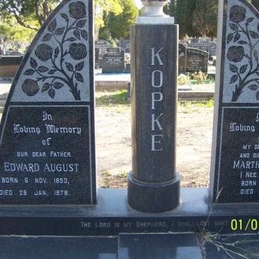 KOPKE Edward August 1893-1978 &amp; Martha Lilly KREUSCH 1899-1975
