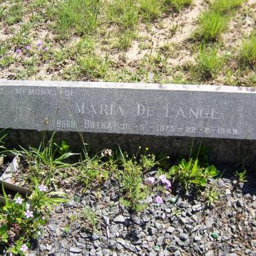 LANGE Maria, de nee BOTHA 1875-1949