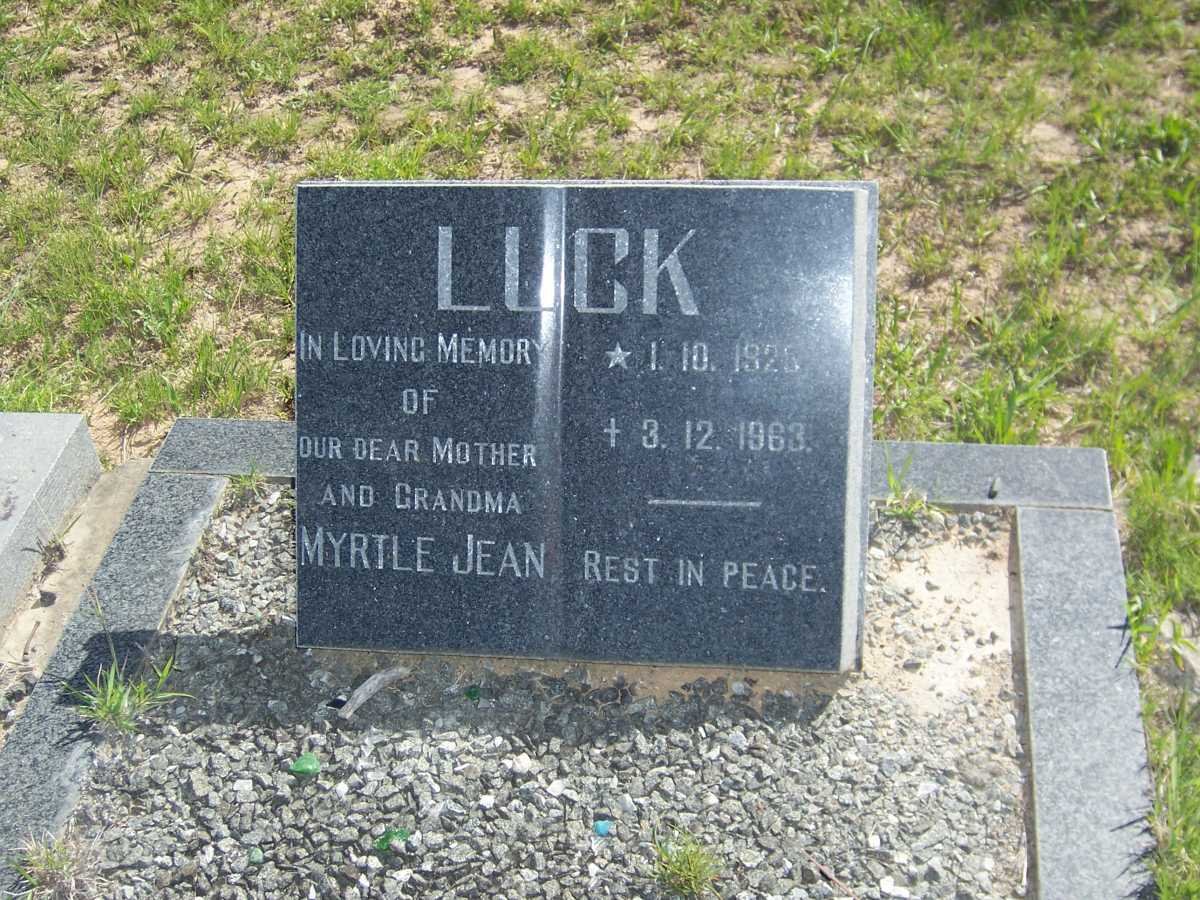 LUCK Myrtle Jean 1928-1963
