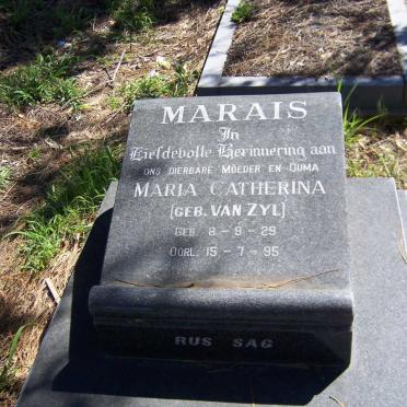 MARAIS Maria Catherina nee VAN ZYL 1929-1995