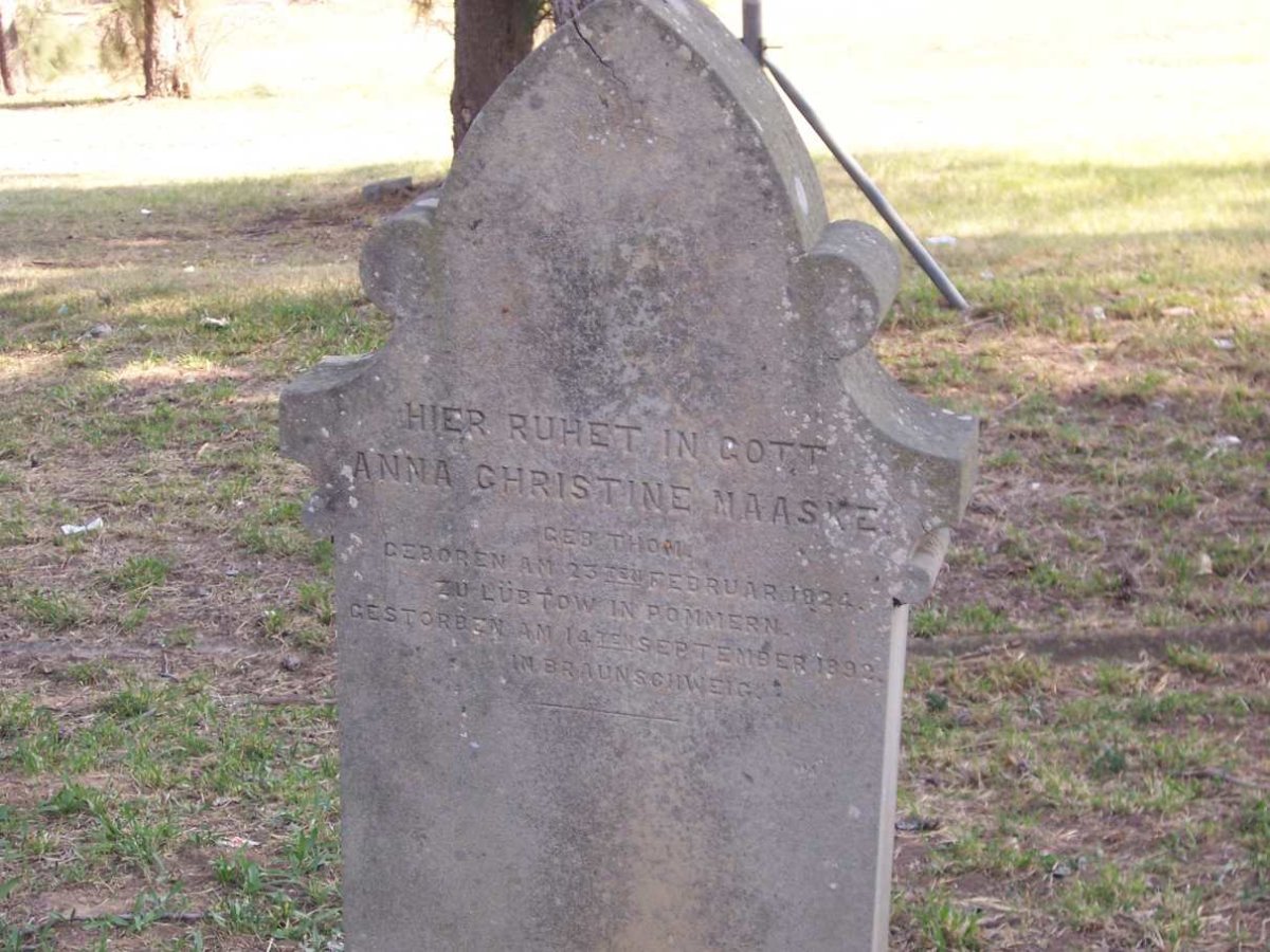 MAASKE Anna Christine nee THOM 1824-1892