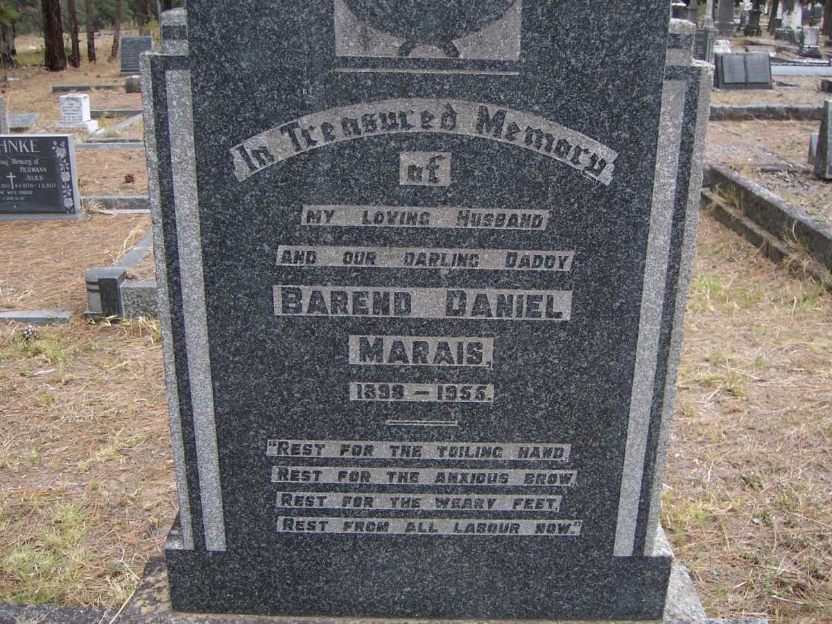 MARAIS Barend Daniel 1898-1955