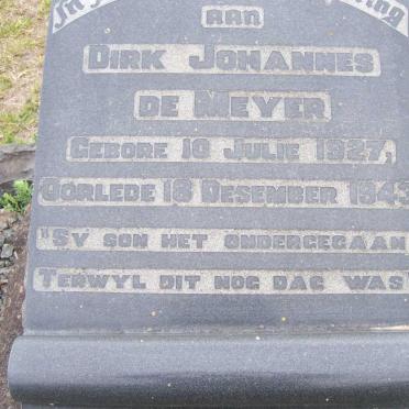 MEYER Dirk Johannes, de 1927-1943