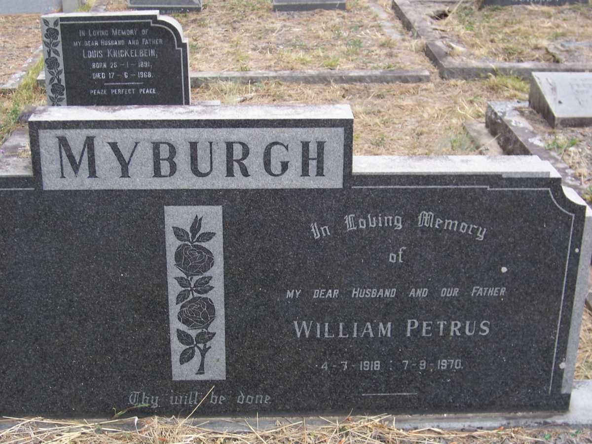 MYBURGH William Petrus 1918-1970