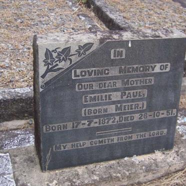 PAUL Emilie nee MEIER 1872-1951