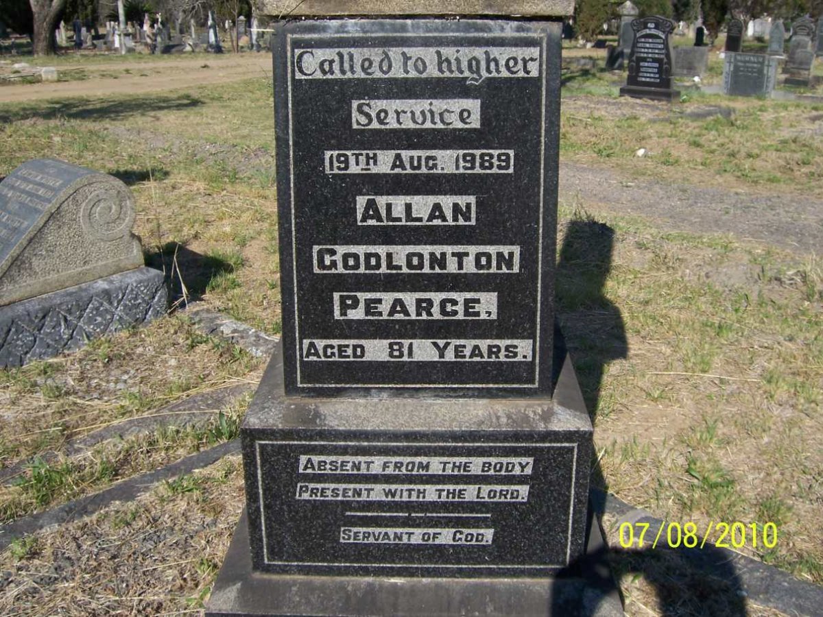 PEARCE Allan Godlonton -1989