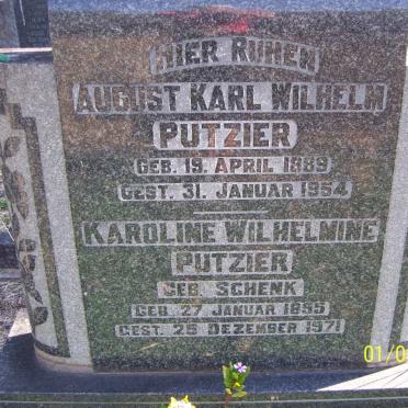 PUTZIER August Karl Wilhelm 1889-1954 &amp; Karoline Wilhelmine SCHENK 1895-1971