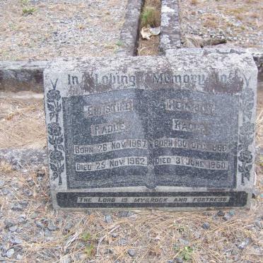 RADUE Heinrich 1866-1950 &amp; Ernstine 1867-1962
