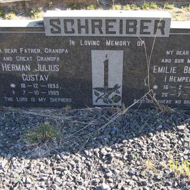 SCHREIBER Herman Julius Gustav 1895-1989 &amp; Emilie Bertha HEMPEL 1903-1969