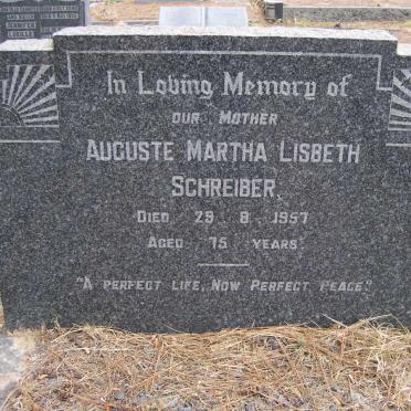 SCHREIBER Auguste Martha Lisbeth -1957
