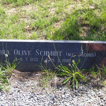 SCHMIDT Cora Olive nee JACOBS 1933-1990