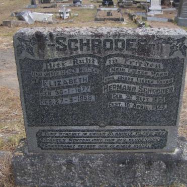 SCHRODER Hermann 1869-1943 &amp; Elizabeth 1877-1958
