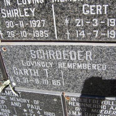 SCHROEDER Garth T. 31-85