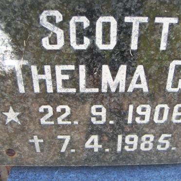 SCOTT Thelma C. 1906-1985