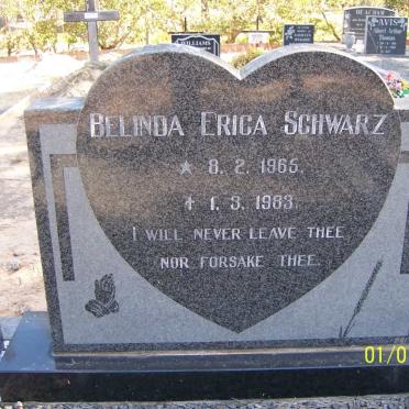 SCHWARZ Belinda Erica 1965-1983
