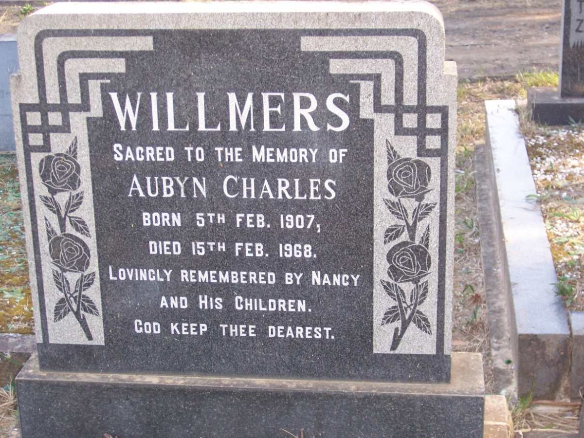 WILLMERS Aubyn Charles 1907-1968