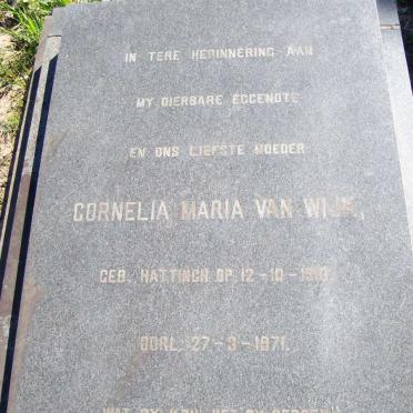 WIJK Cornelia Maria, van nee HATTINGH 1910-1971