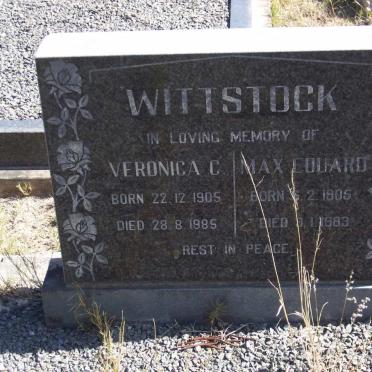 WITTSTOCK Max Eduard 1905-1983 &amp; Veronica C. 1905-1985
