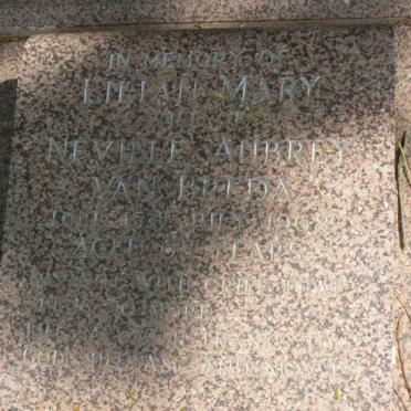 BREDA Neville Aubrey, van 1891-1976 &amp; Lilian Mary -1968