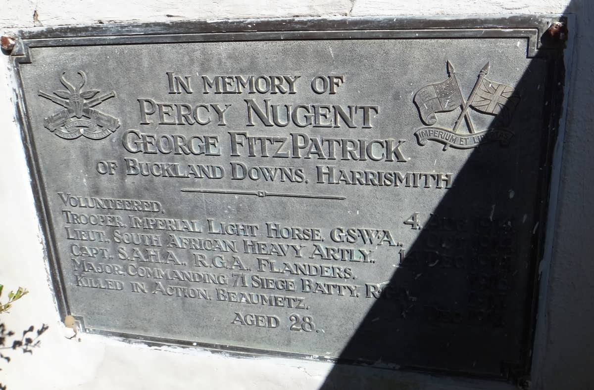 FITZPATRICK Percy Nugent George -1917