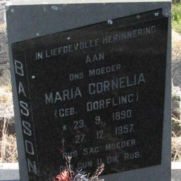 BASSON Maria Cornelia nee DORFLING 1890-1957