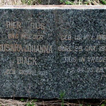 BLACK Susara Johanna nee GRUNDLING 1863-1934