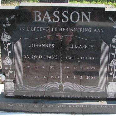 BASSON Johannes Salomo 1924-1970 &amp; Elizabeth RÖTHNER 1925-2004[list][/list]