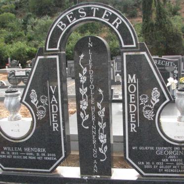 BESTER Wilem Hendrik 1930-200 &amp; Georgina KRAUSE 1933-1986