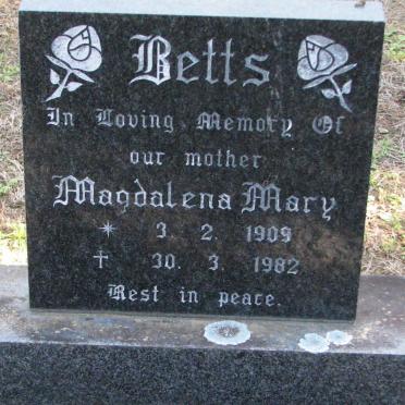 BETTS Magdalena Mary 1909-1982