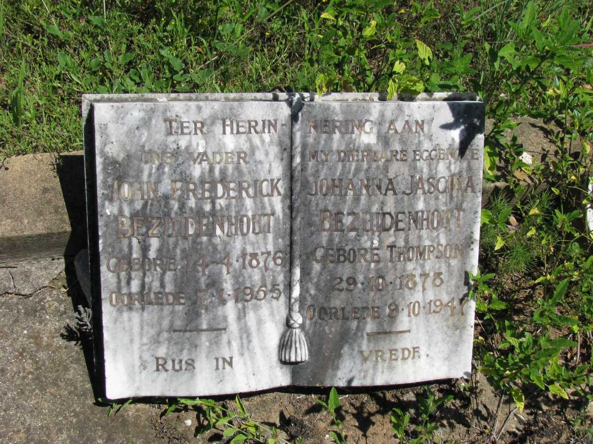 BEZUIDENHOUT John Frederick 1876-1965 &amp; Johanna Jasona THOMPSON 1878-1947