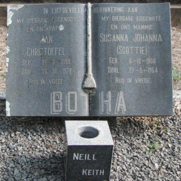 BOTHA Jan Christoffel 1899-1978 &amp; Susanna Johanna 1906-1964