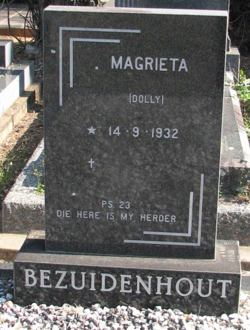 BEZUIDENHOUT Magrieta 1932-