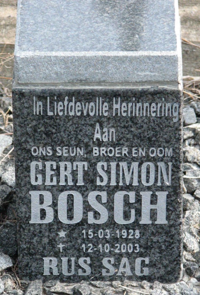 BOSCH Gert Simon 1928-2003