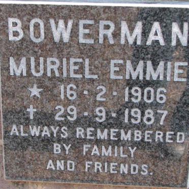 BOWERMAN Muriel Emmie 1906-1987