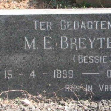 BREYTENBACH M.E. 1899-1974