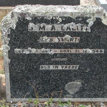 CALITZ J.M.A. nee SWART  1867-1948
