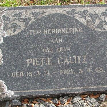 CALITZ Pieter 1931-1948