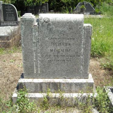 CALITZ Frederick M.C. 1884-1949