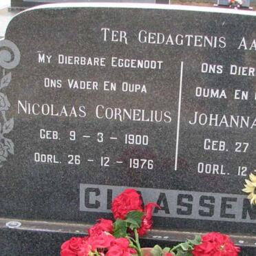 CLAASSEN Nicolaas Cornelius 1900-1976 &amp; Johanna C. 1917-2000