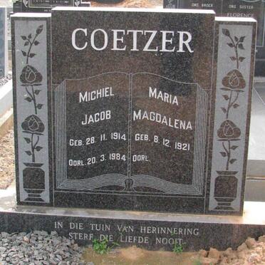 COETZER Michiel Jacob 1914-1984 &amp; Maria Magdalena 1921-